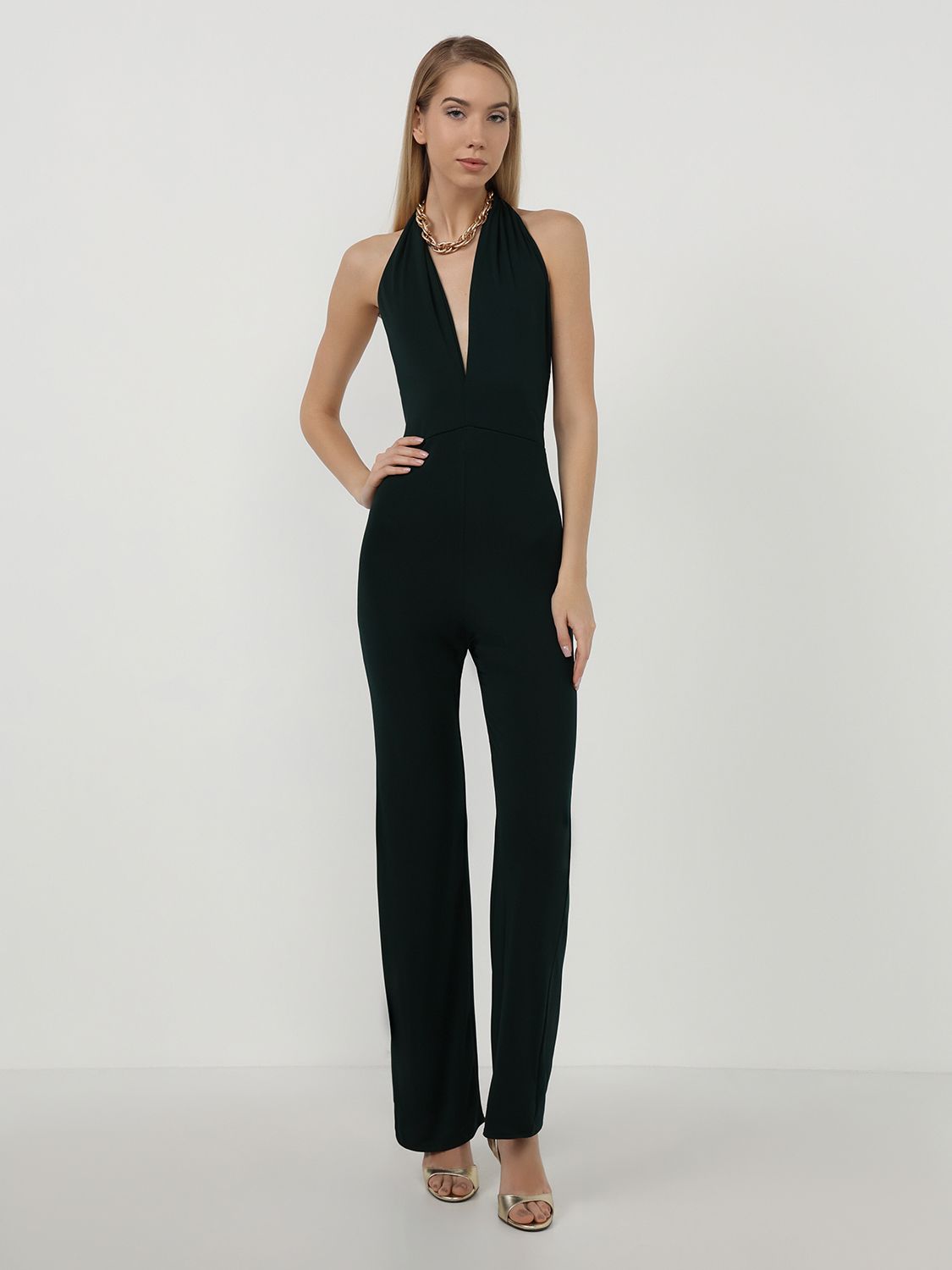 Комбинезон женский Zara, цвет: темно-зеленый. 4770-630-529. Размер M ...