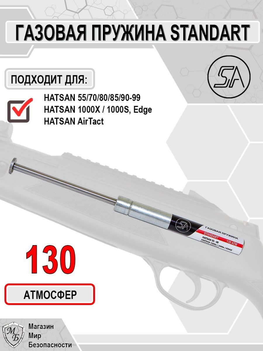 Пружина газовая SamArms Hatsan 55-99, 1000X, 1000S, Edge Стандарт (130 атм)