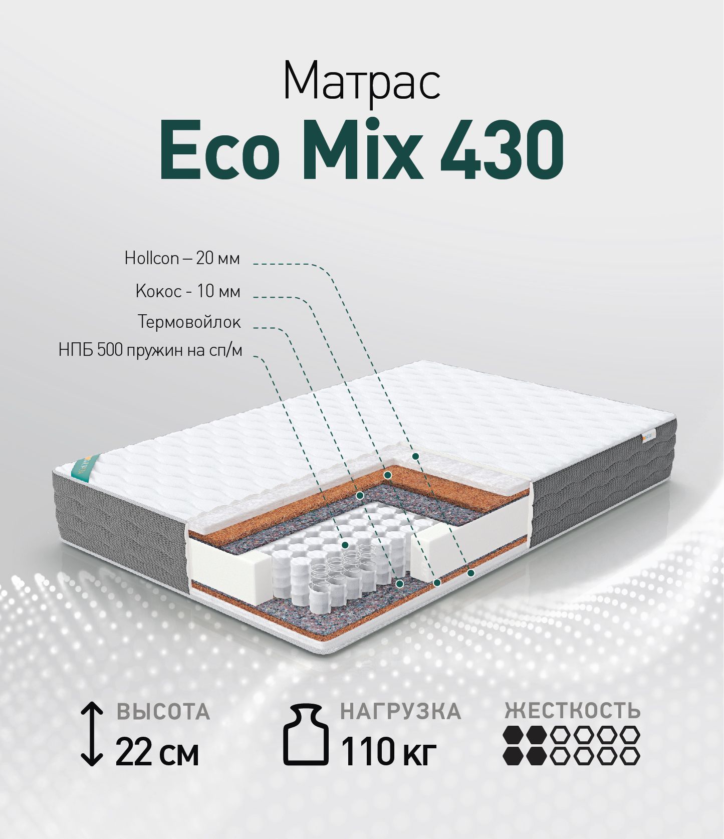 Матрас Eco Mix 430 160х190