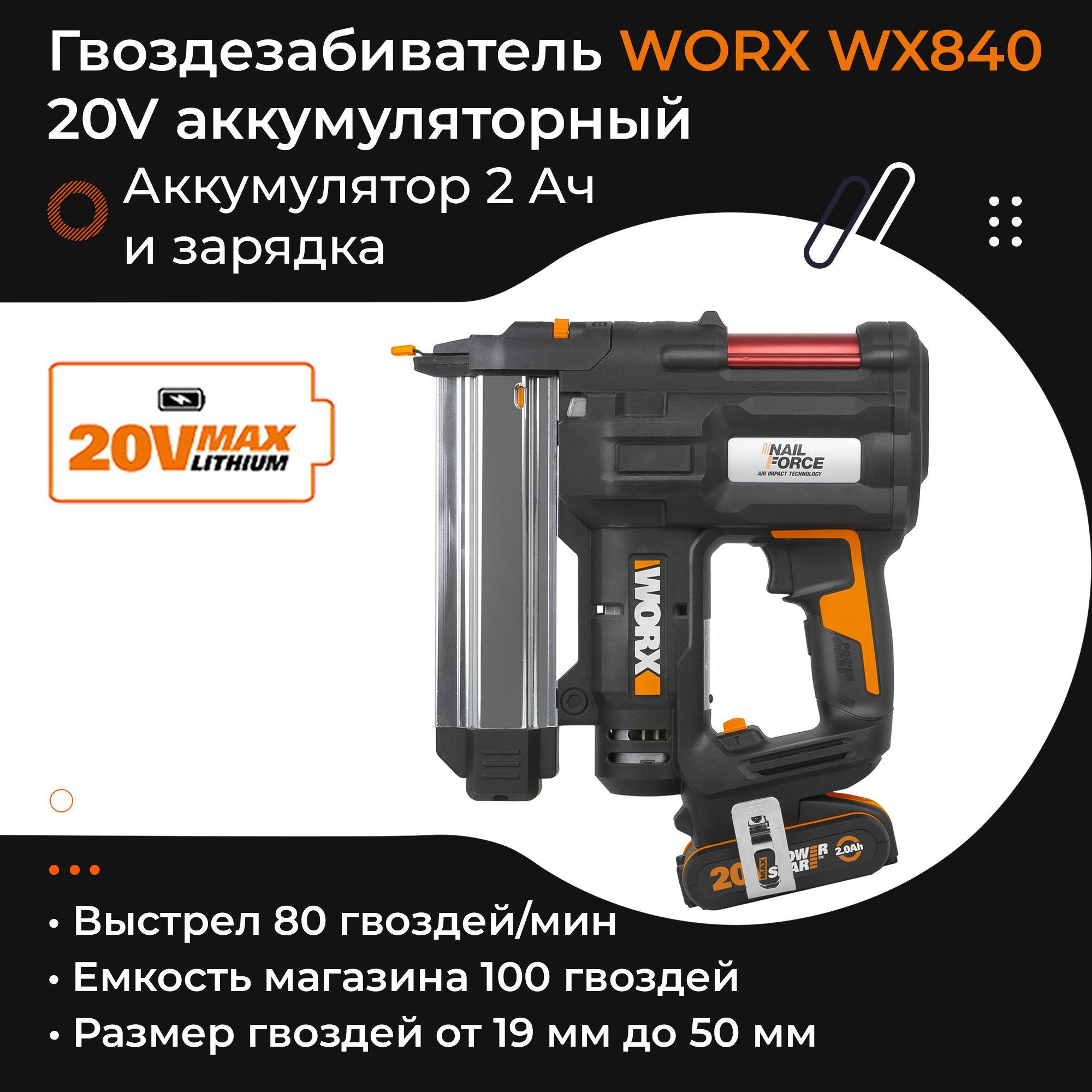 WORX WX840 20V 2 2