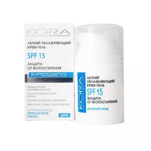 Кора Легкий увлажняющий крем-гель SPF15, 50 мл