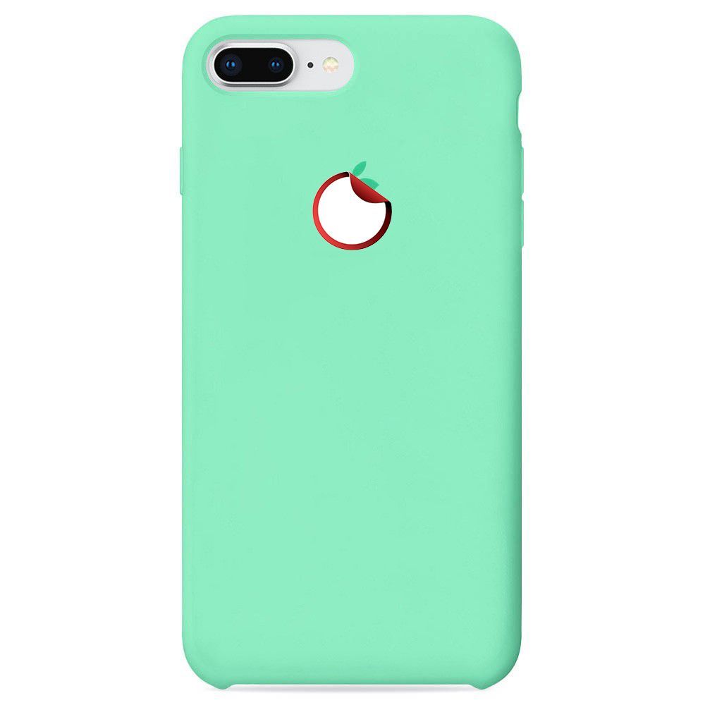 Силиконовый чехол для смартфона Silicone Case на iPhone 8 Plus / Айфон 8  Плюс с логотипом, мятный - купить с доставкой по выгодным ценам в  интернет-магазине OZON (342845674)