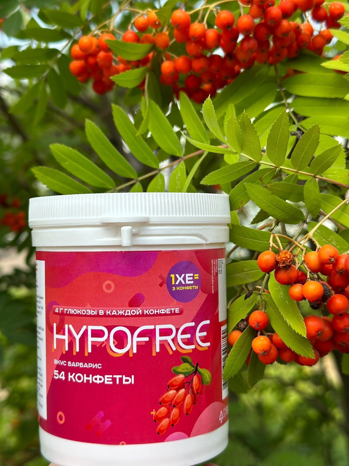 Гипофри(HYPOFREE) конфеты таблетированные 54 штуки "Барбарис"