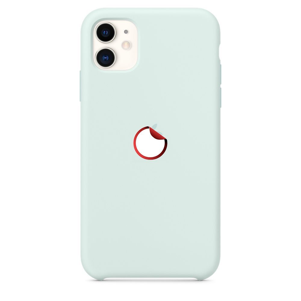 Силиконовый чехол для смартфона с логотипом Silicone Case на iPhone 11 /  Айфон 11 с логотипом, морская зелень - купить с доставкой по выгодным ценам  в интернет-магазине OZON (324816130)