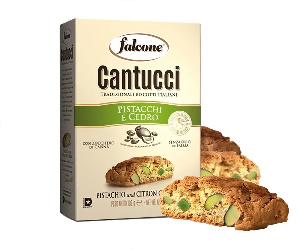 Печенье сахарное Кантуччи (Cantucci) с фисташками и лимонной цедрой, 180 г,  Falcone, Италия - купить с доставкой по выгодным ценам в интернет-магазине  OZON (272390485)