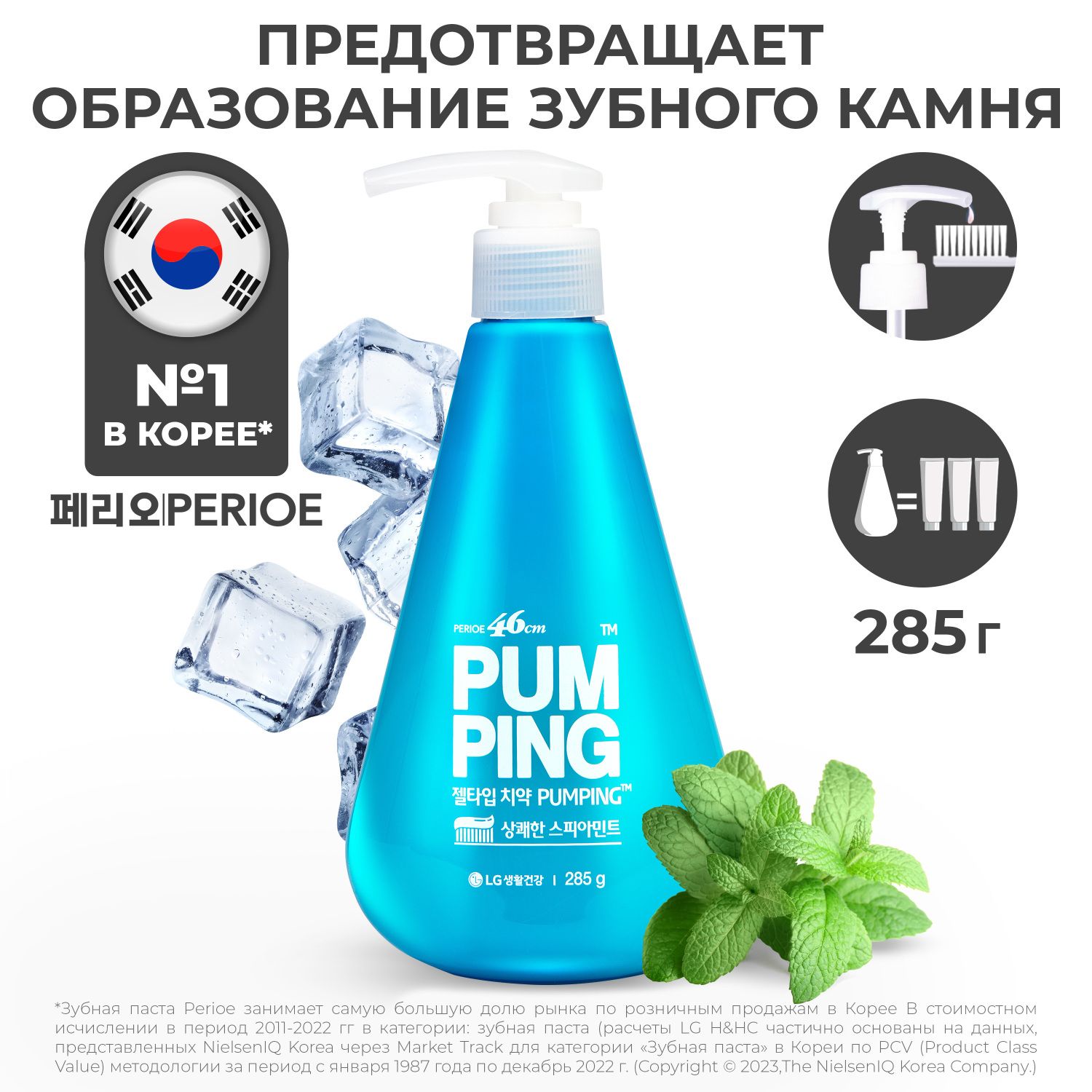 Зубная паста perioe original pumping