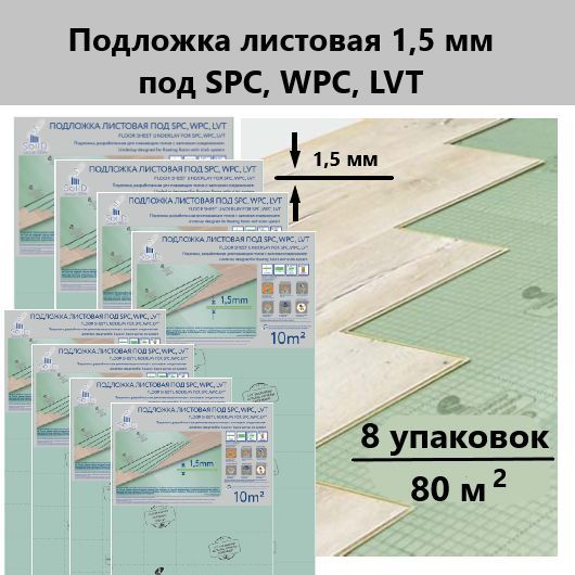 Solid характеристики. Подложка под SPC. Подложка-гармошка под SPC, WPC, LVT. Подложка Солид листовая 3мм серая.