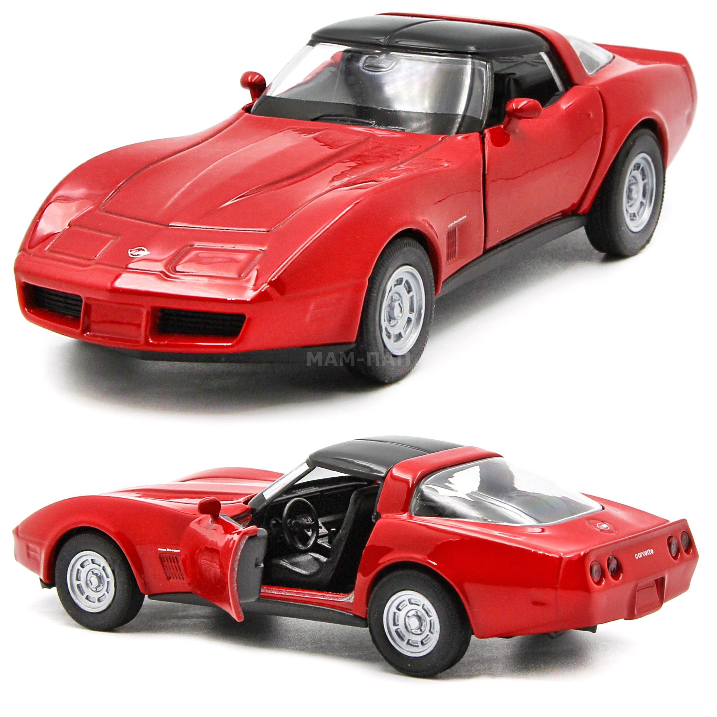 Машинка металлическая Welly 1:39 1982 Chevrolet Corvette (Шевроле Корвет)  43716D инерционная, двери открываются / Красный - купить с доставкой по  выгодным ценам в интернет-магазине OZON (972439909)