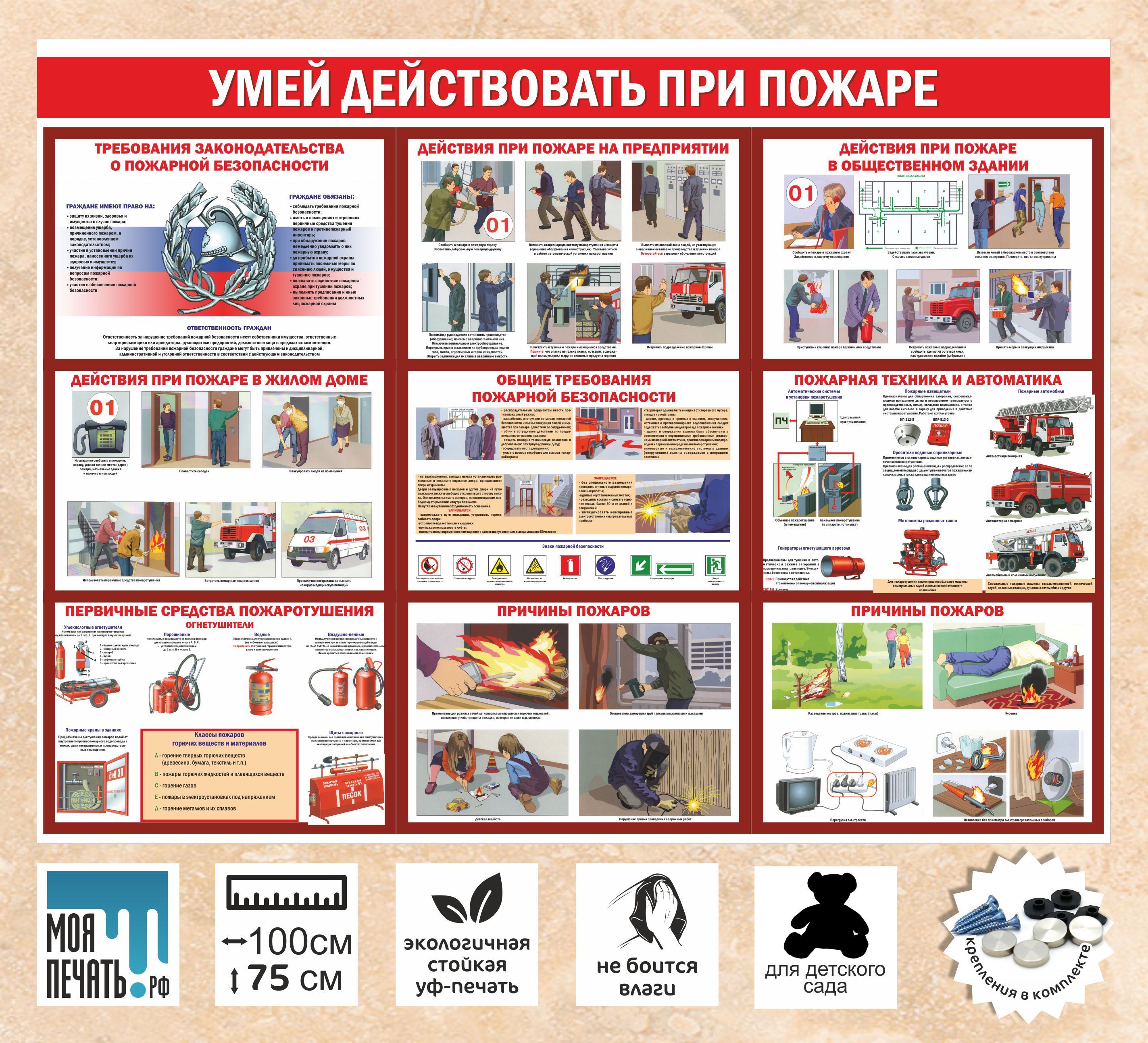 Информационный стенд по противопожарной безопасности 