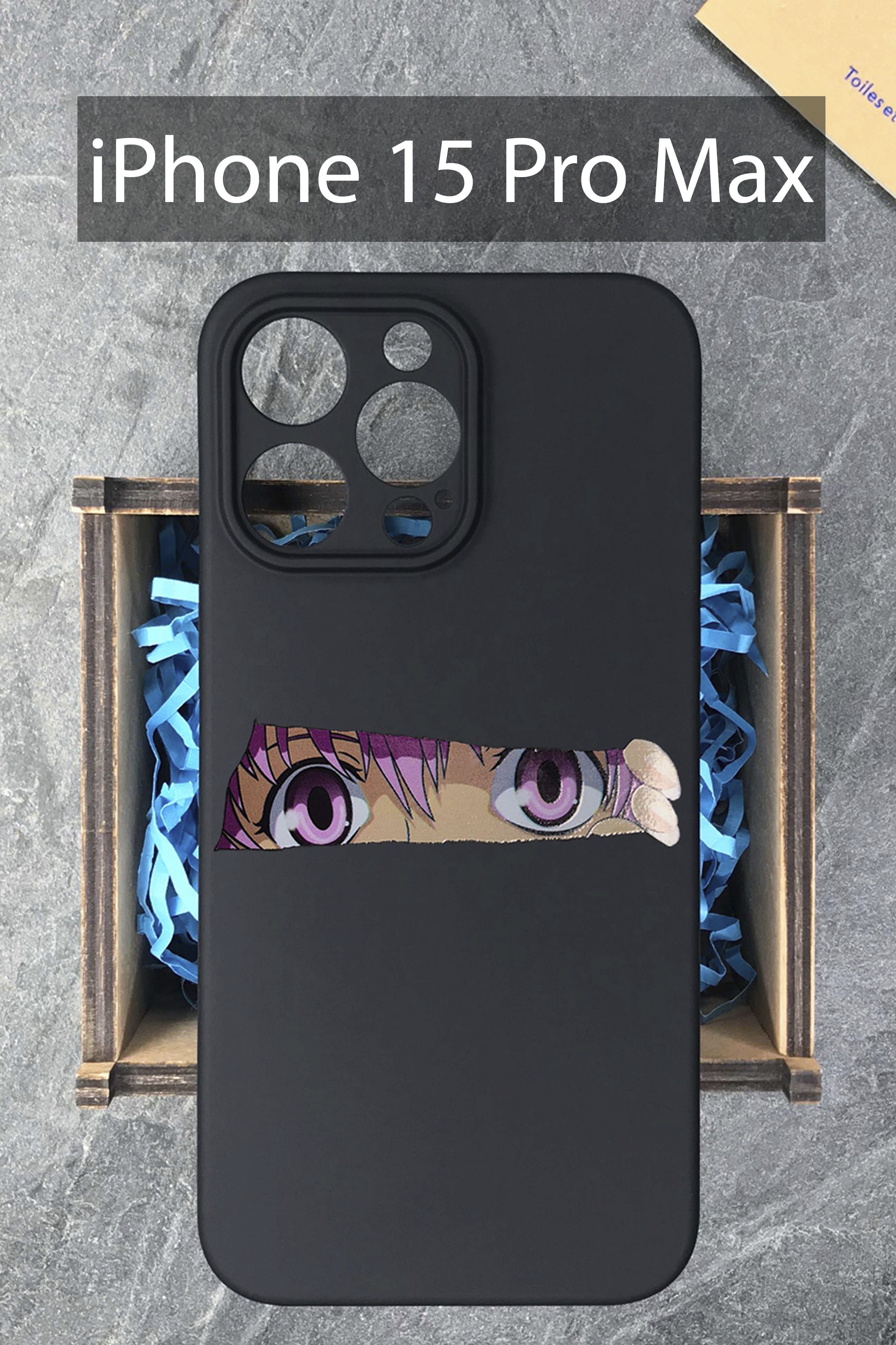 Чехол на iPhone 15 Pro Max / на Айфон 15 Про Макс c принтом аниме Розовые  глаза защитный силиконовый - купить с доставкой по выгодным ценам в  интернет-магазине OZON (1217682865)