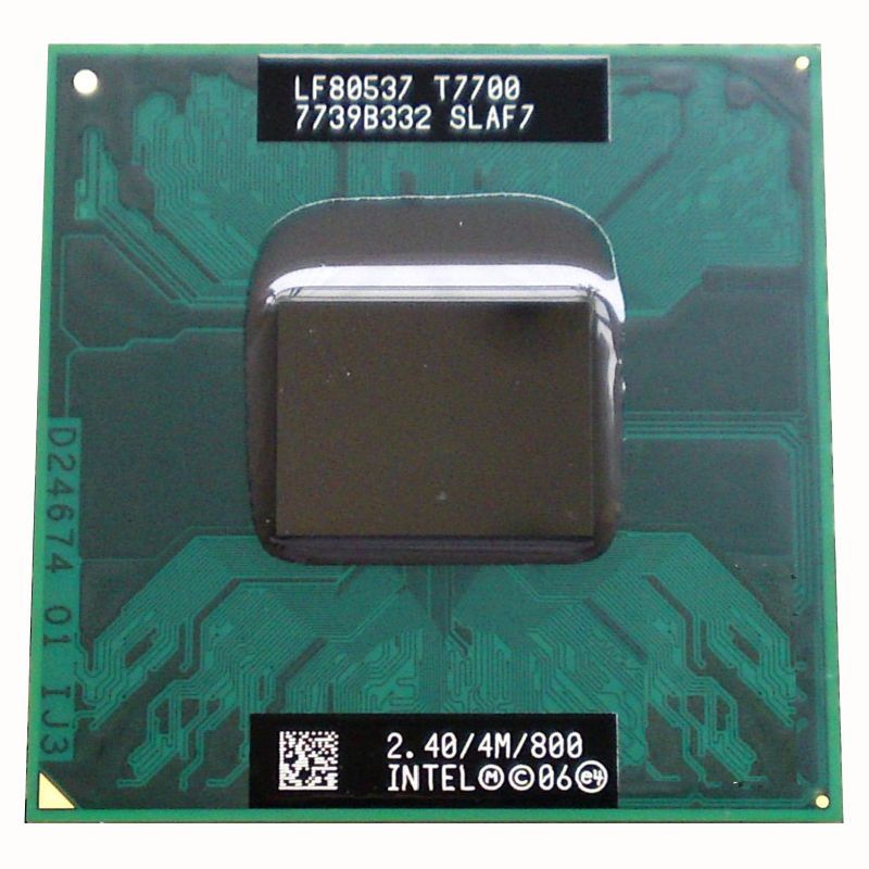 IntelПроцессорCore2DuoMobileT7700дляноутбукаSocketP478micro-FCPGA2ядра/2потока2.4GHz35WOEM(безкулера)