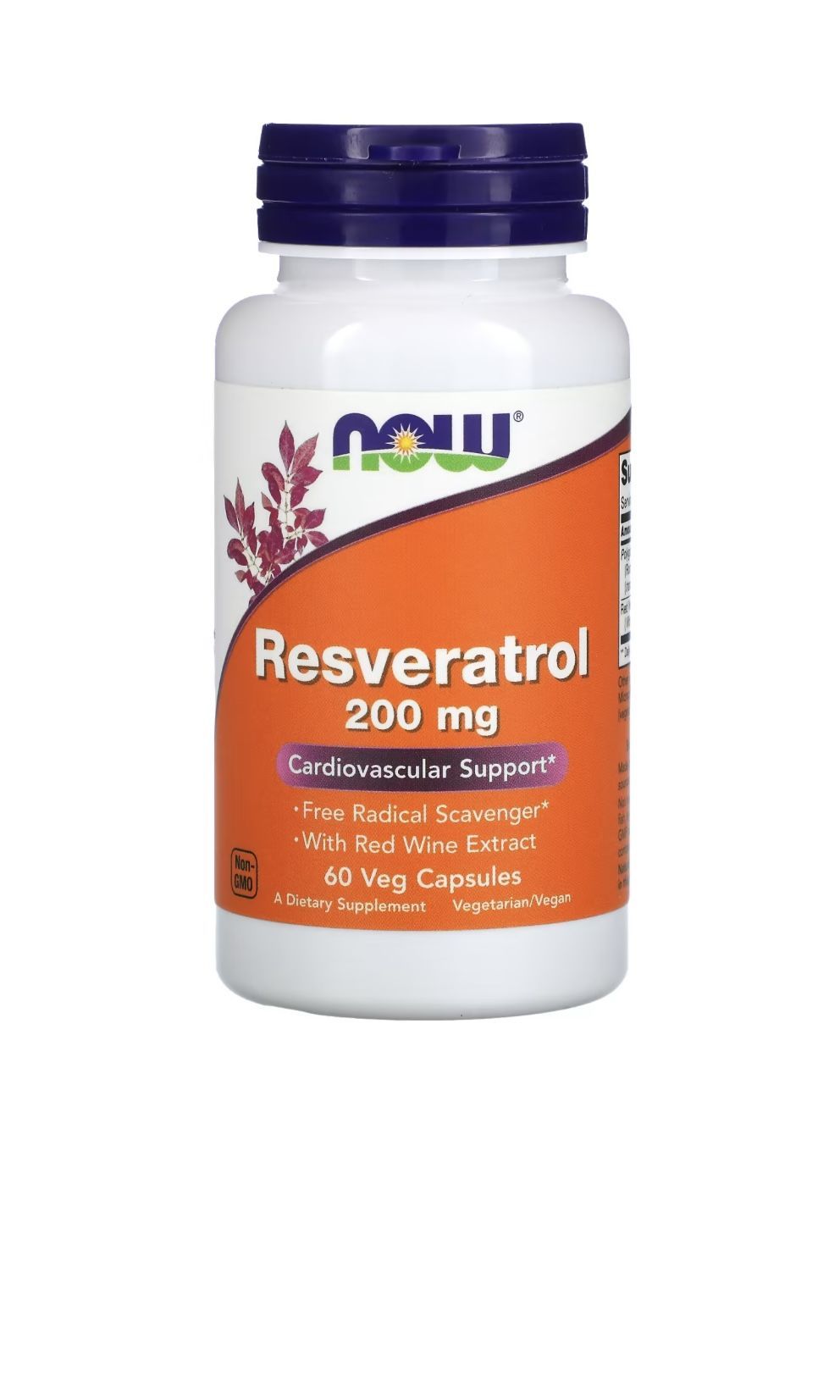 Ресвератрол NOW Resveratrol 200 mg 60 капсул