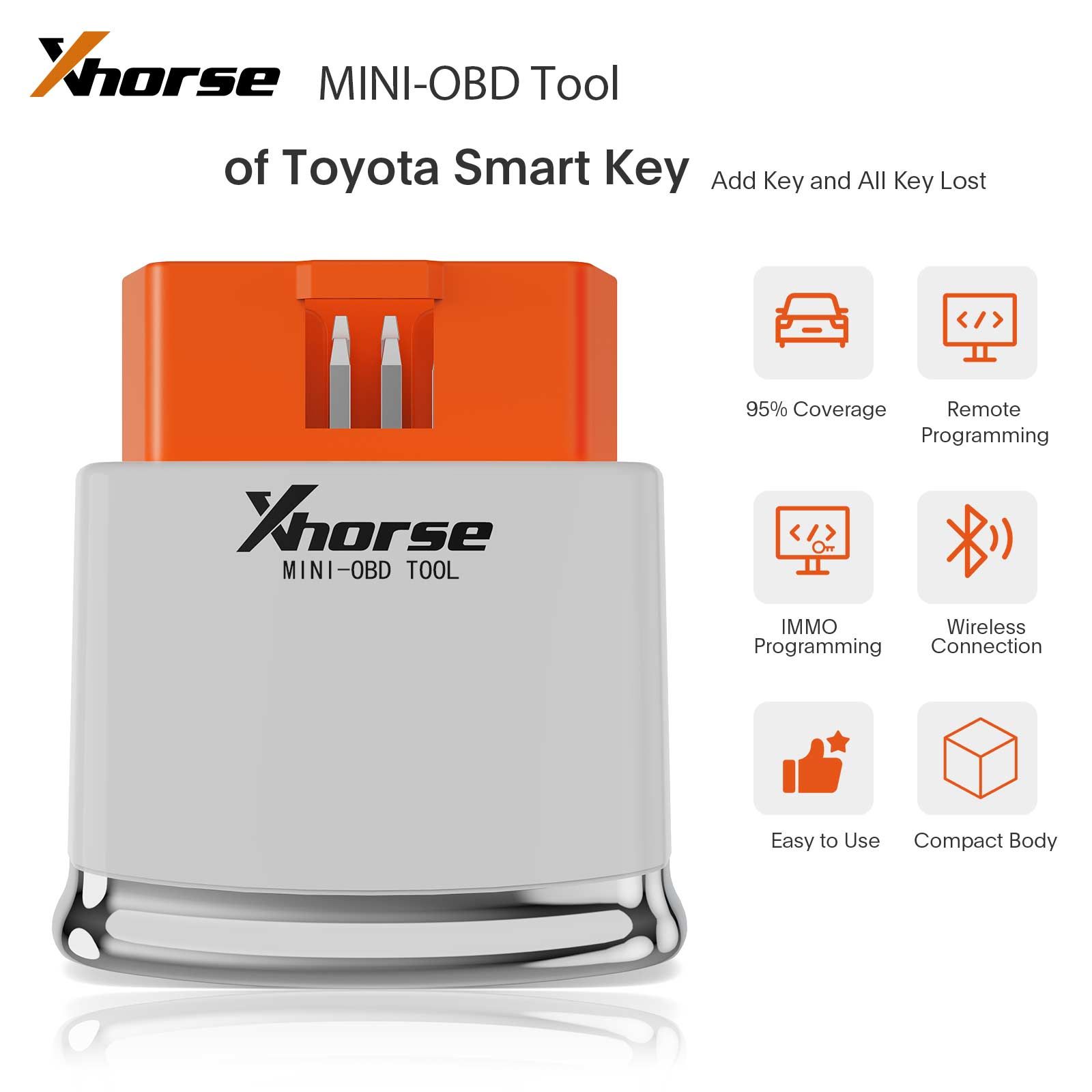 Инструмент Xhorse MINI-OBD XDMOT0GL для Toyota Добавить ключ и все  потерянные ключи Программирование OBD купить по выгодной цене в  интернет-магазине OZON (1128494645)