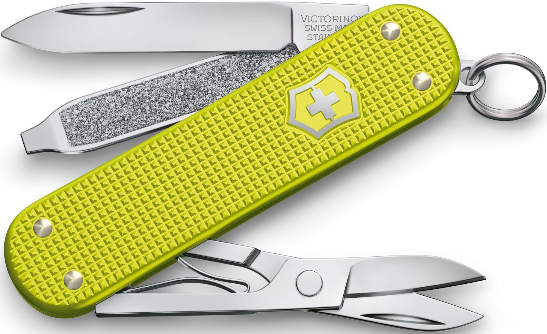 Нож складной перочинный швейцарский Victorinox Alox Classic (0.6221.L23) 58мм 5функц. желтый подар.коробка