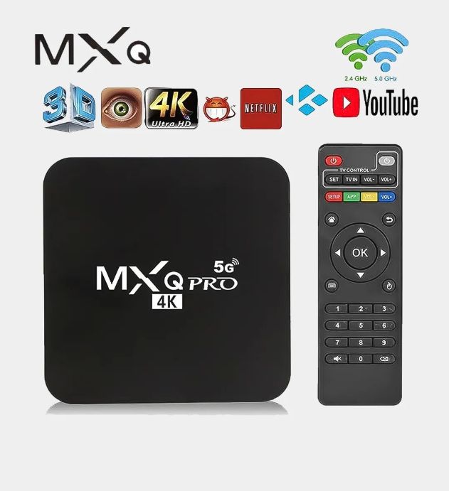 МедиаплеерСмартТВ-приставкаMX95G4KTVBoxUltraHDAndroid,4ГБ/64ГБ,Wi-Fi,черныйматовый