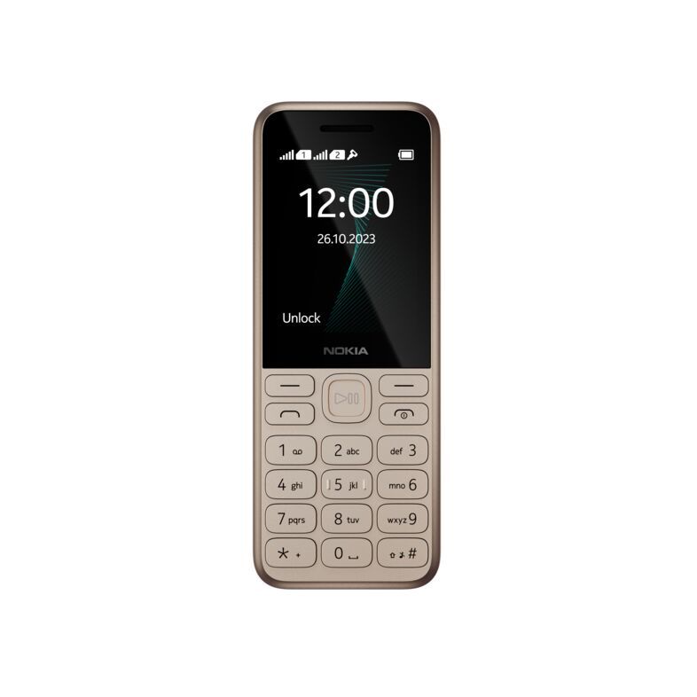 МобильныйтелефонМобильныйкнопочныйтелефонNOKIA130(2023)TA-1576DS,темно-синий,золотой