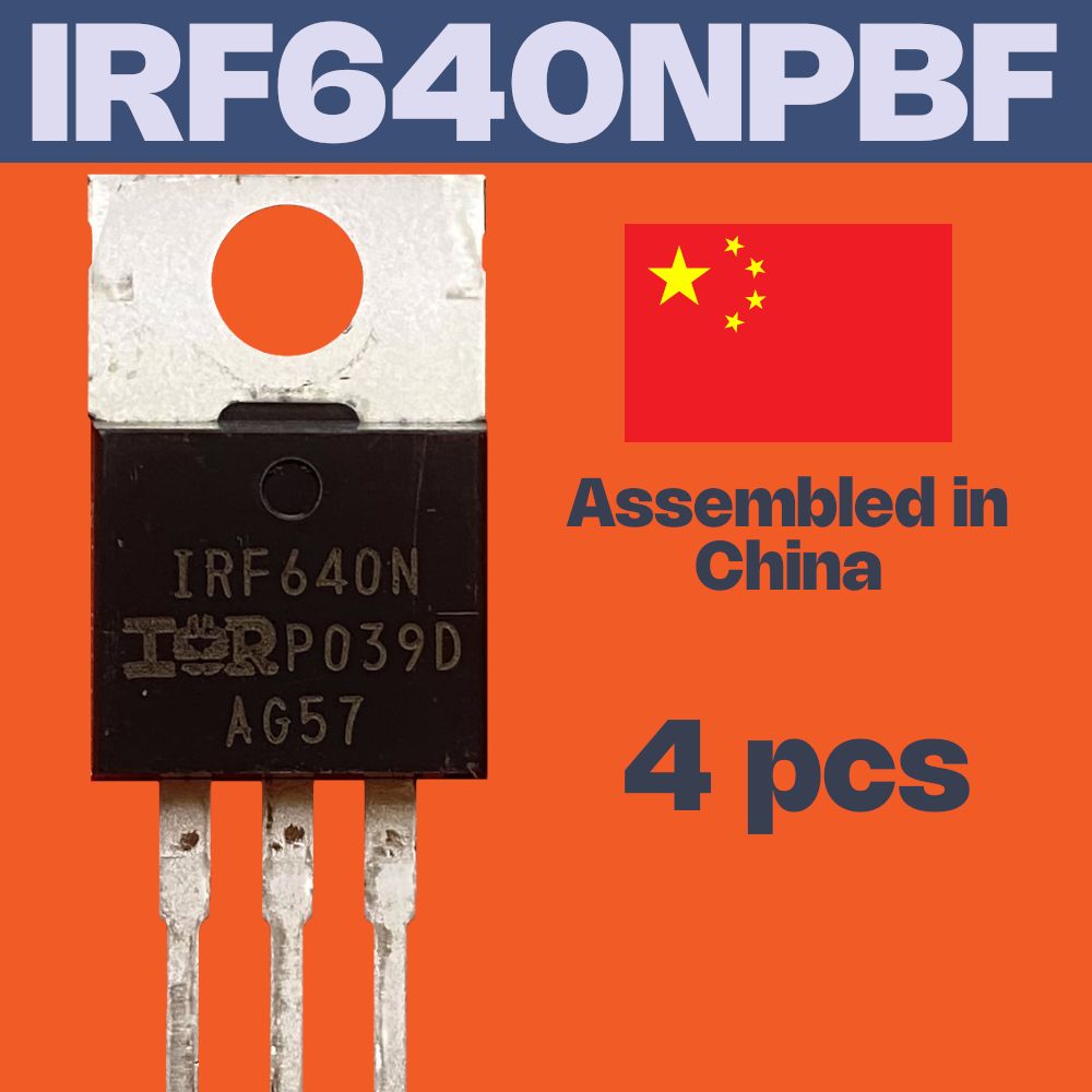 IRF640NPBF,MOSFETтранзистор,пр-воКитай,InfineonTechnologies,4штвупаковке