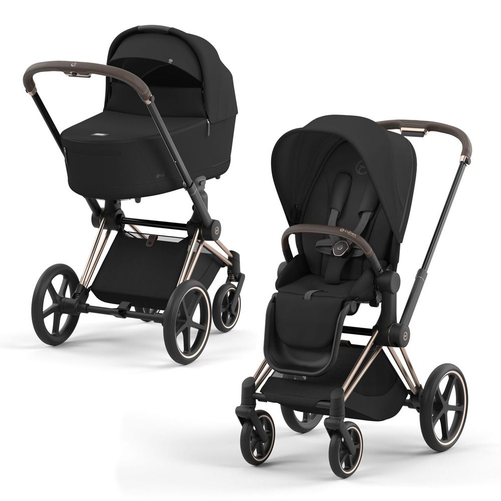 Cybex Priam IV коляска 2 в 1 Sepia Black на шасси Rosegold, полная комплектация