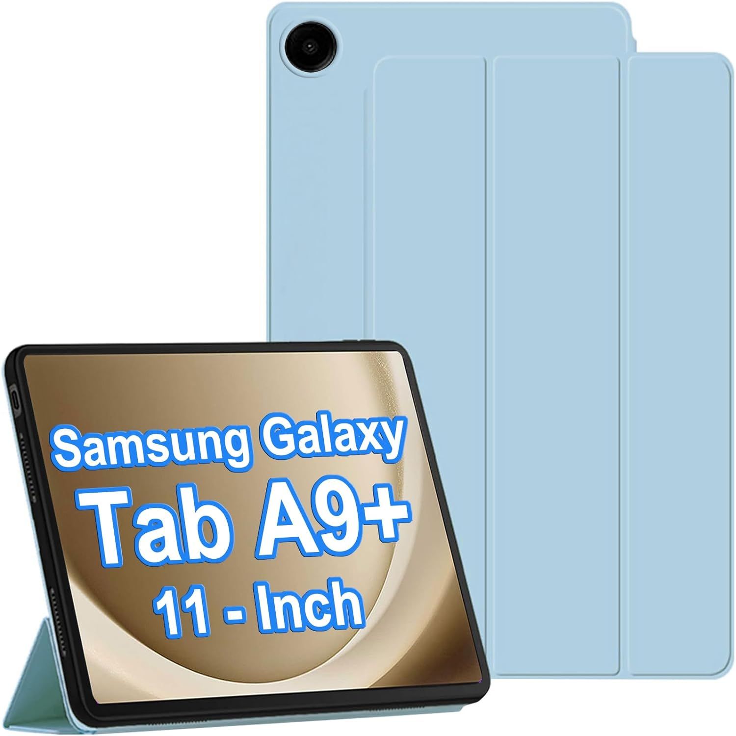 Флип-чехол из искусственной кожи для Samsung Galaxy Tab A9 Plus 11-дюймовый  планшет 2023 SM-X210/X216/X218 Тройной мягкий чехол из ТПУ для  автоматического включения во сне - купить с доставкой по выгодным ценам в