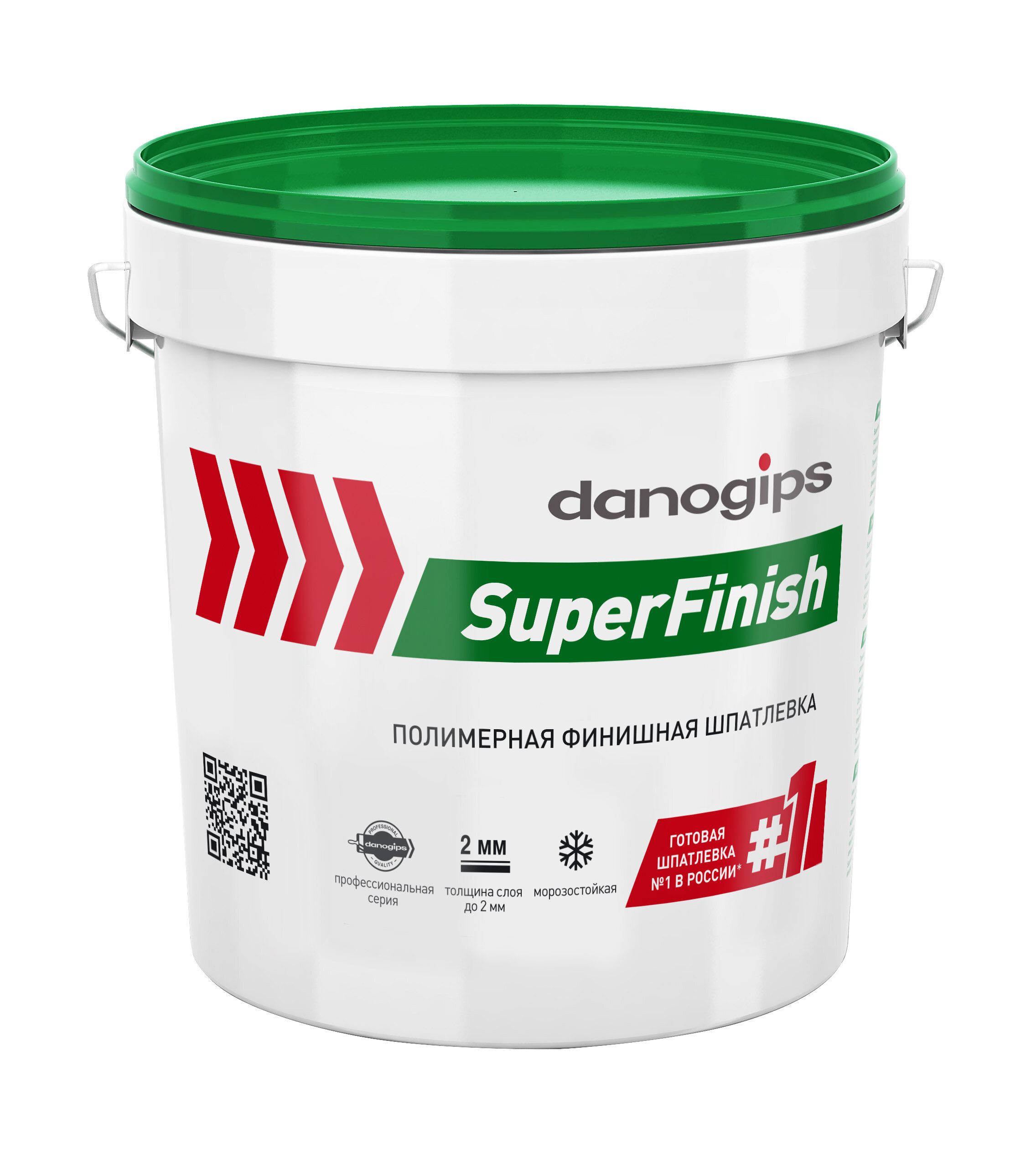 Шпаклевка готовая полимерная Danogips SuperFinish, 18,1кг/11л