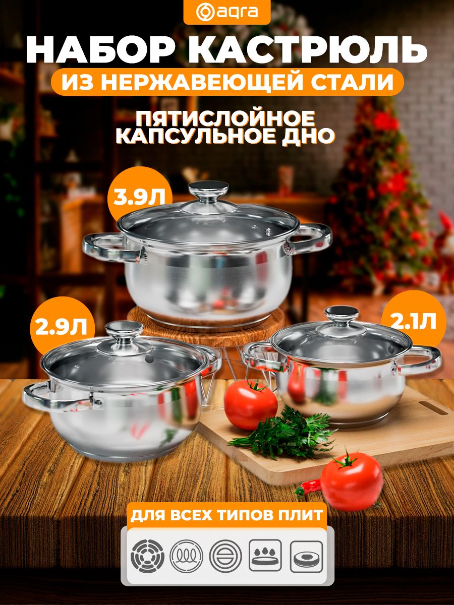 Наборы кастрюль — купить в интернет-магазине OZON по выгодной цене