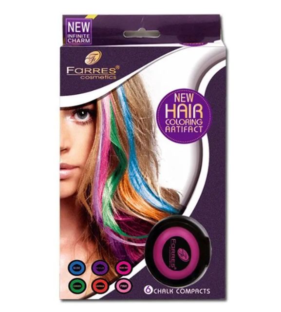 FARRES /HCA-001/ Цветная Тушь-Мелок для волос. Цена за 1 штуку (1 упак = 6шт)