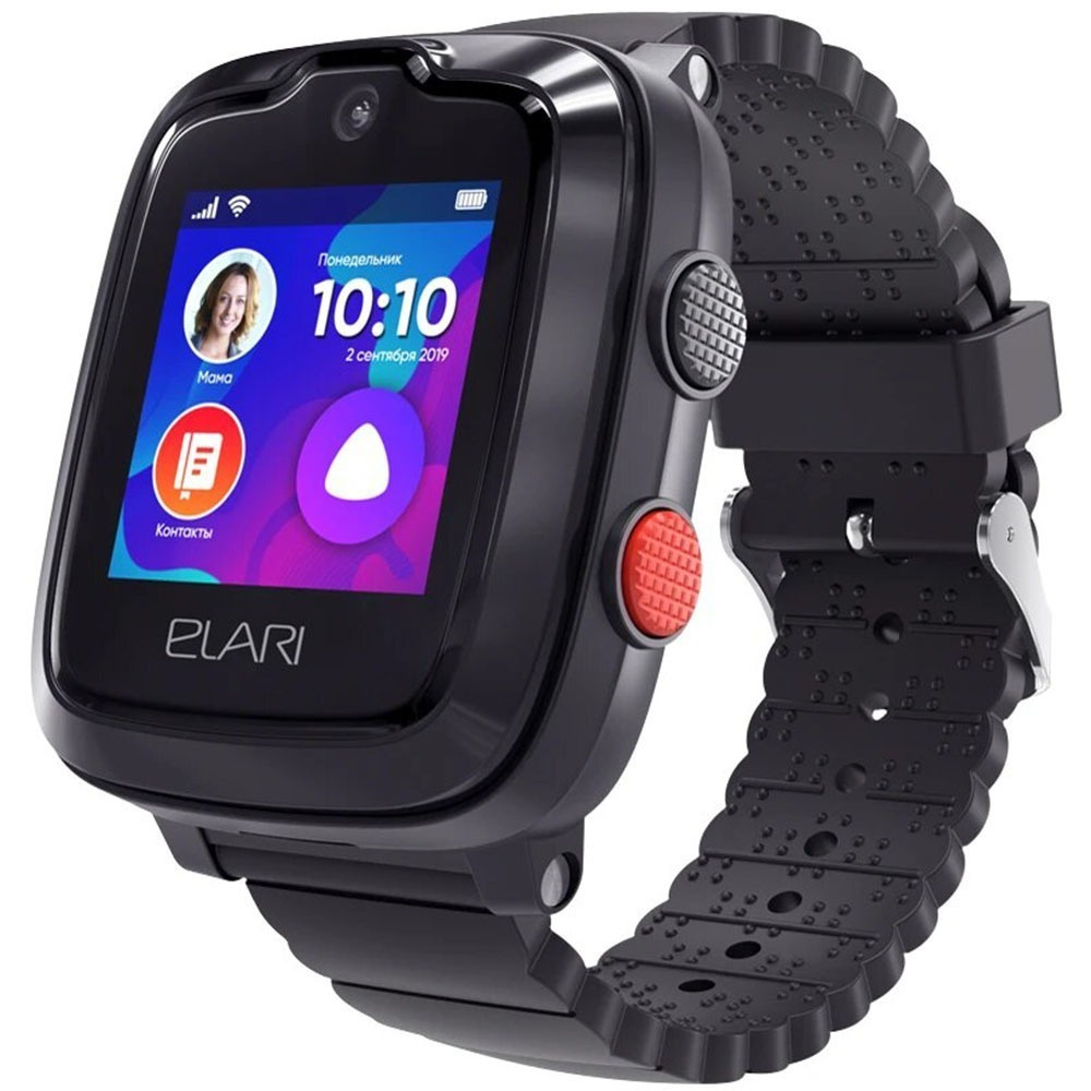 Умные часы для детей ELARI KidPhone 4G с Алисой, черный #1