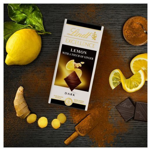 Темный Шоколад Lindt Excellence с Лимоном и Имбирем, 100 г #1