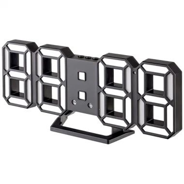 Perfeo LED часы-будильник "LUMINOUS 2", черный корпус / белая подсветка (PF-6111) PF_B4925  #1