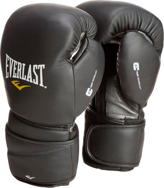 Боксерские перчатки Everlast Protex2 Leather, 3212BSMU, черный, размер .