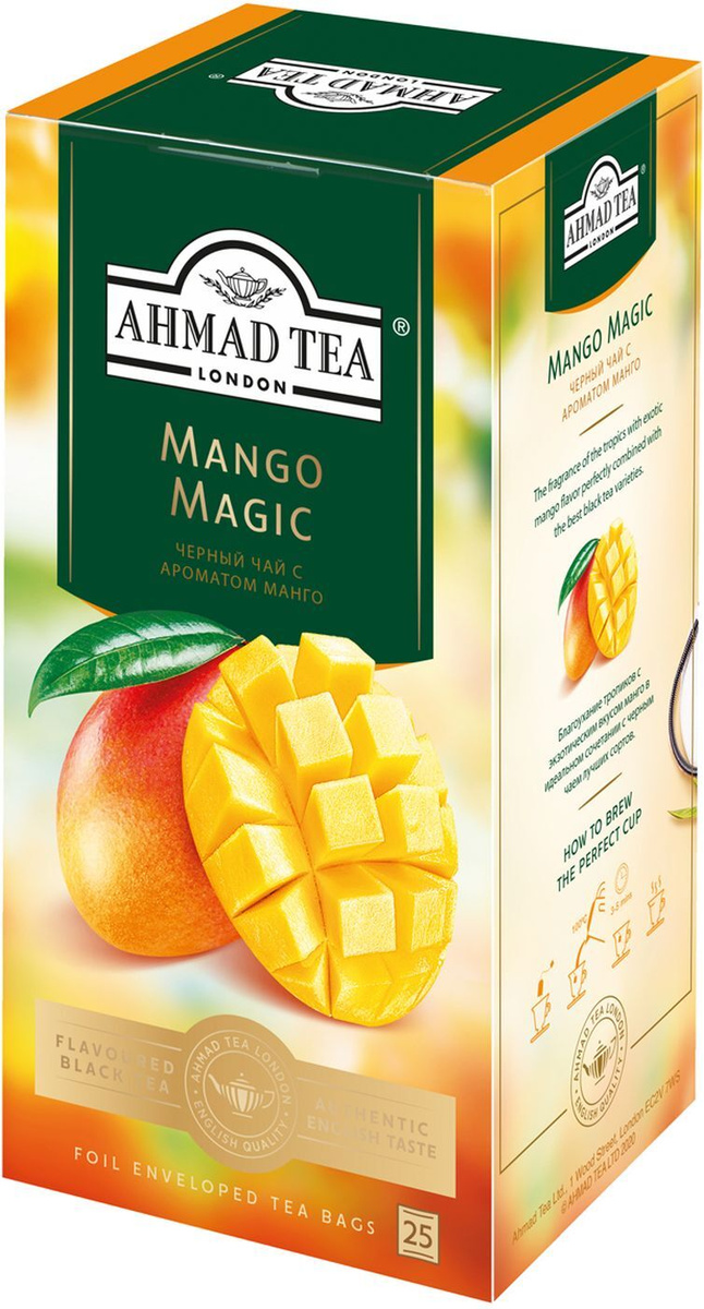 Чай в пакетиках черный Ahmad Tea Магия Манго, 25 шт #1