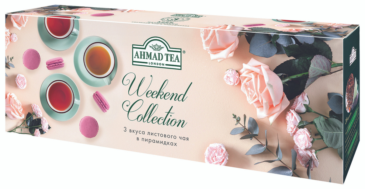Набор чай в пирамидках Ahmad Tea Weekend Collection, 3 вкуса, 60 шт #1