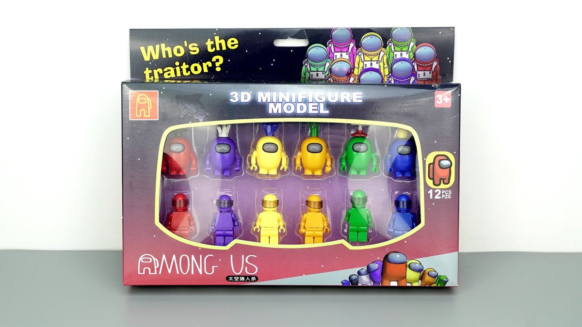 Амонг Ас Among Us 12 3D фигурки (совместим с Lego) — купить в интернет ...