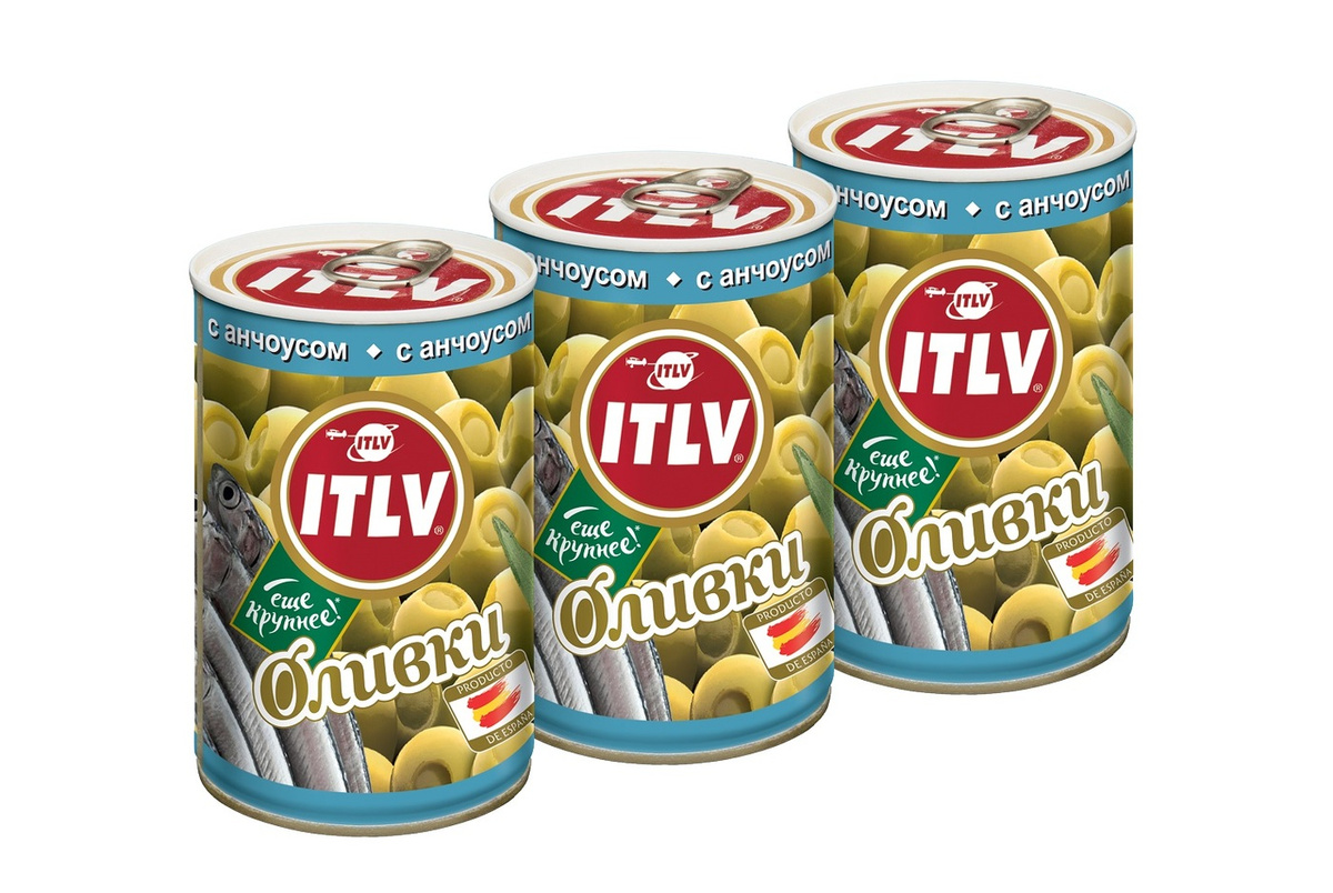 ITLV оливки с анчоусом, 3 банки по 314 мл — купить в интернет-магазине ...