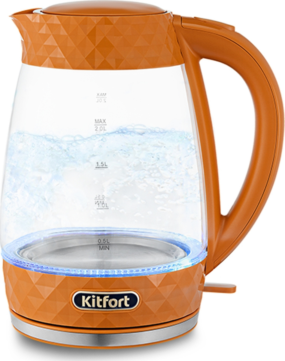 Электрический чайник Kitfort КТ-6123-4, оранжевый #1