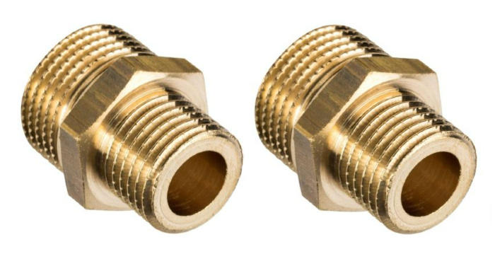 Ниппель переходной 3/8-1/4, латунный, комплект 2шт ViEiR, k2-SH21 ...