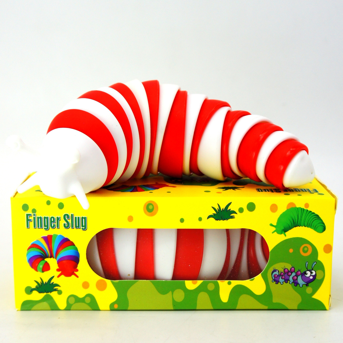 Игрушка антистресс Слизень Finger Slug / Сенсорная гусеница антистресс ...