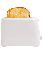 Тостер National на 2 тоста, 6 режимов поджаривания, термоизолированный корпус, 700 Вт, белый. Спонсорские товары