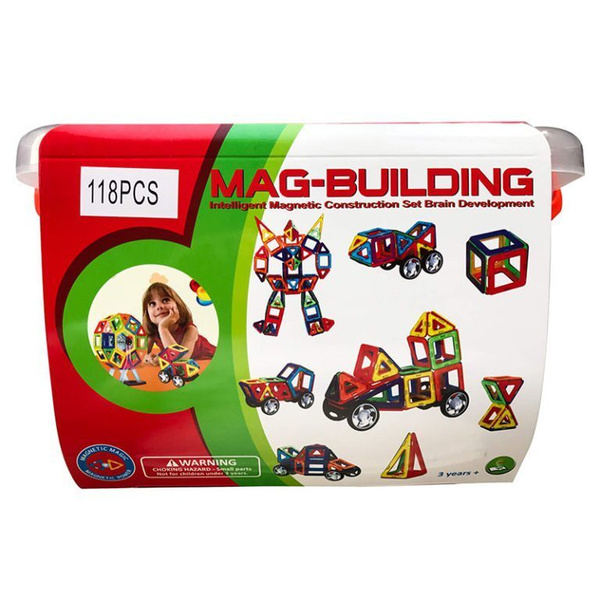 Магнитный конструктор Mag-Building 118 MGB118 колеса и карусель ...