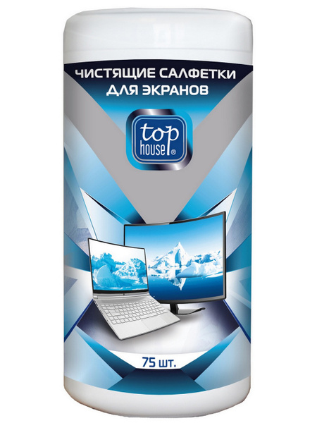 Чистящие салфетки для экранов "Top House", 75 шт купить на OZON по ...