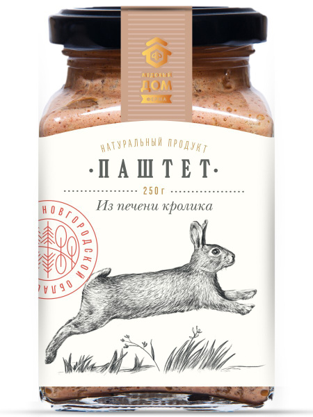 Паштет из печени кролика "Медовый дом ферма", стекло, 230 г. - купить с ...