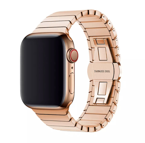 Металлический блочный (стальной) ремешок для смарт часов Apple Watch ...