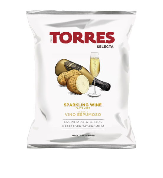 Премиальные испанские картофельные чипсы Torres со вкусом игристого ...
