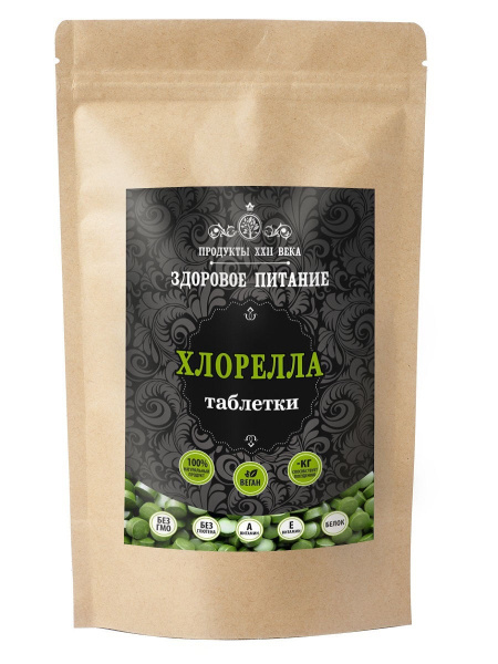 Хлорелла премиум таблетки Chlorella суперфуд дой-пак 200 гр - купить с ...