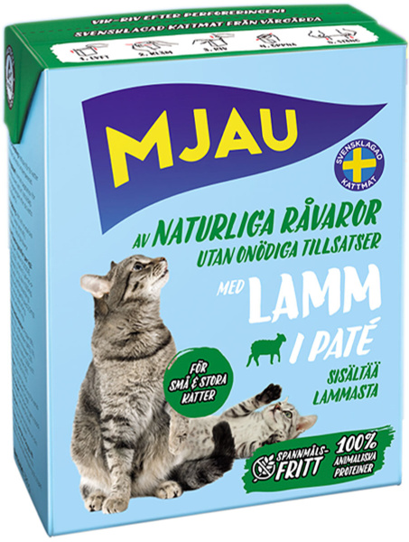 Консервы MJAU PATE LAMB для кошек и котят паштет с ягненком (380 гр х ...