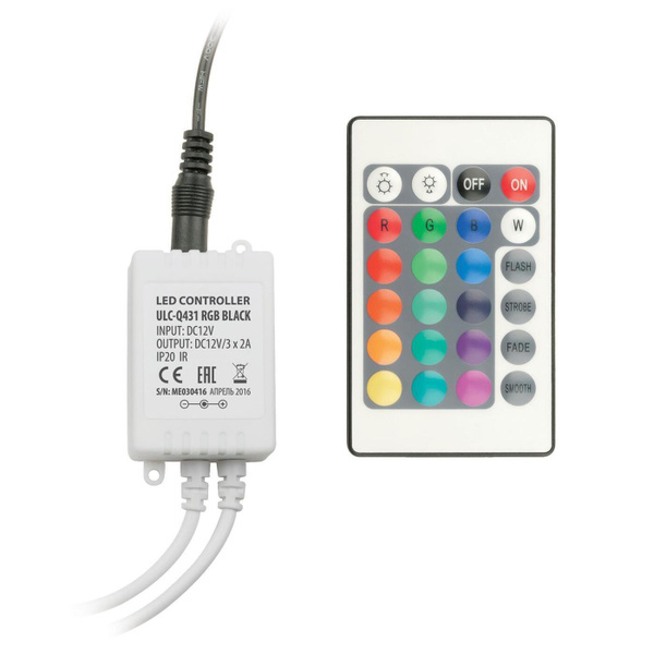Контроллер для управления светодиодными RGB лентами 12V, с пультом ДУ ...