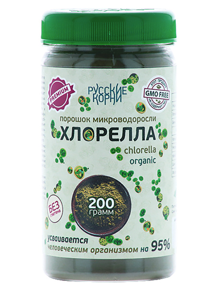 Русские Корни / Хлорелла порошок микроводоросли 200 гр - купить с ...