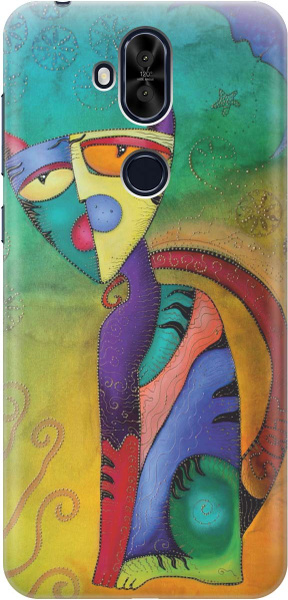 Cиликоновый чехол Разноцветный котик на Asus Zenfone 5Q / 5 Lite ...