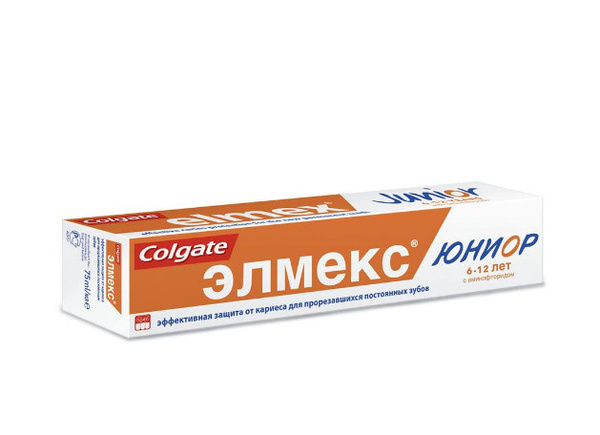 Colgate Детская зубная паста "Элмекс Юниор", для детей 6-12 лет, 75 мл ...