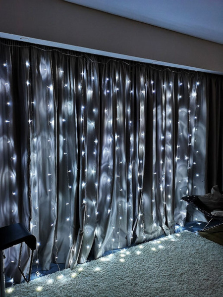 Светодиодная гирлянда Занавес 285 LED, 5 м, белый холодный - купить по ...